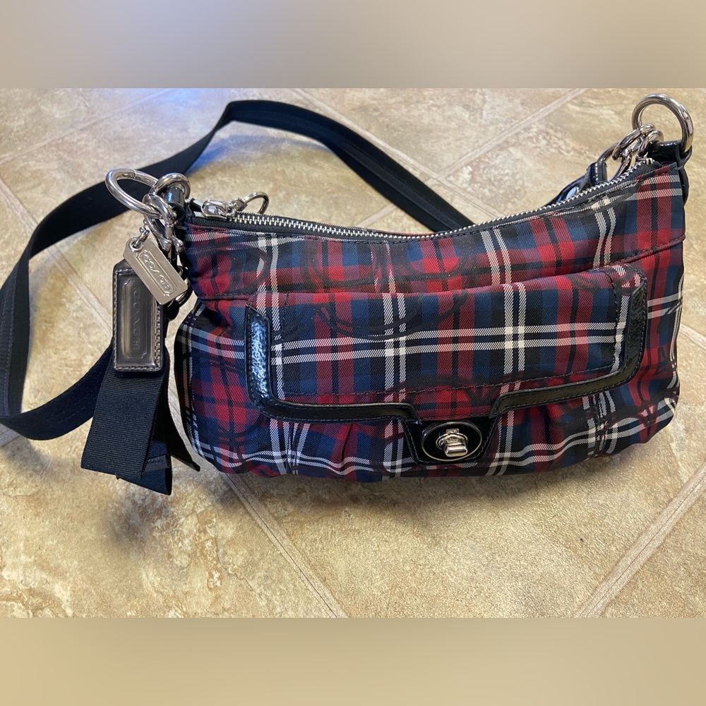 Coach Poppy Tartan Plaid Crossbody Purse